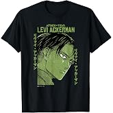 Attack on Titan Levi Ackerman Japanese Manga Face Portrait T-Shirt
