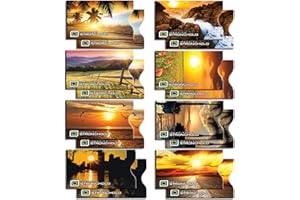ID Stronghold - RFID Blocking Sleeves - Passport and Credit Card Protector Sleeves - Identity Theft Protection (Sunset - 16 Pack)
