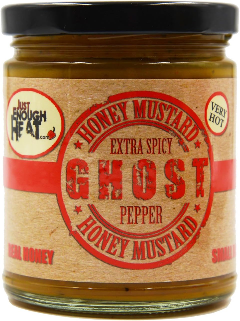 Ghost Pepper Honey Mustard - Sauce, Dressing, Pretzel Dip - Very Hot & Spicy by Just Enough Heat