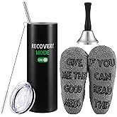 Teenyyou 3 PCS Funny Get Well Soon Gifts 20oz Hospital Mug fuzzy Funny Recovery Socks Silver Steel Tea Hand Bell