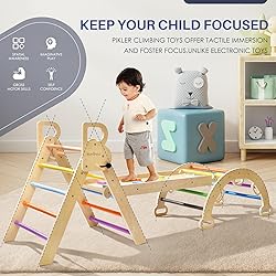 BlueWood Pikler Triangle Set, 7-in-1 Foldable