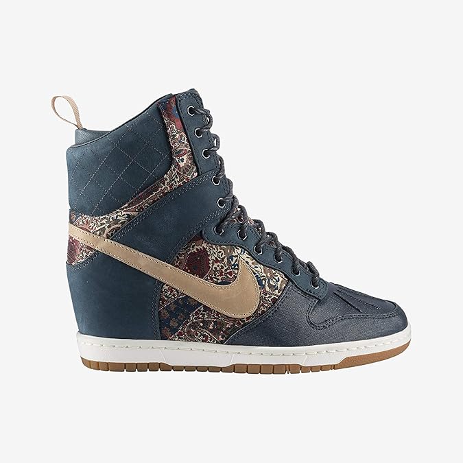 Amazon.com | Nike Dunk Sky Hi Liberty QS Womens Wedge Sneakerboot 632180-402 Armory Navy 6 M US 