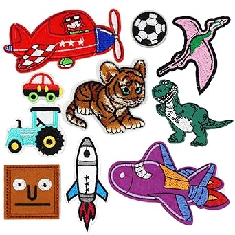 Amazon Iikuru ワッペン 男の子 セット 飛行機 おしゃれ 刺繍用 デコ
