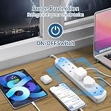PARTH 5 Way Extension Lead 5M Surge Protected UK Plug Power Strip 13A Switch view 2