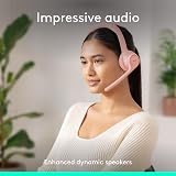 Logitech Zone 300 Wireless Bluetooth Headset Rose with Noise-Canceling Mic view 3