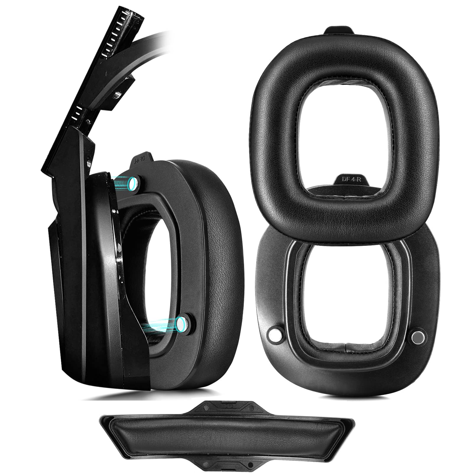XBERSTAR Earpads Replacement for Astro A50 GEN3 Headset - A50 Accessories/Ear Cushion/Ear Cups (Protein Leather earpad+eadband) — image 1