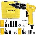 HIFESON Pneumatic Rivnut Gun with 10-24 & 10-32 & 8-32 Self-Locking Head Gun,Quick-Change Mandrels,Industrial Grade Adjustable Speed Pneumatic Thread Insert Tool