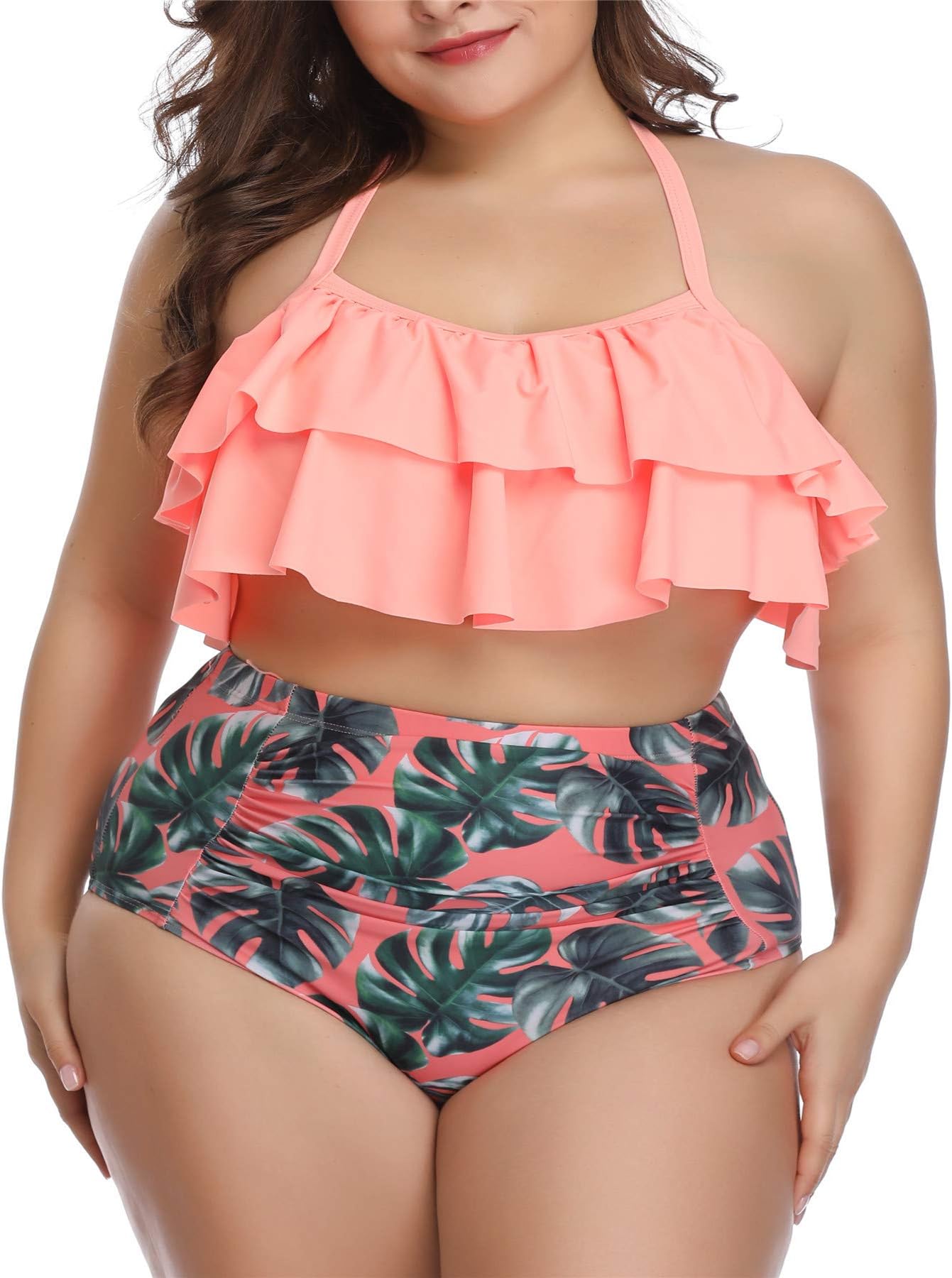 two piece off shoulder swimsuit