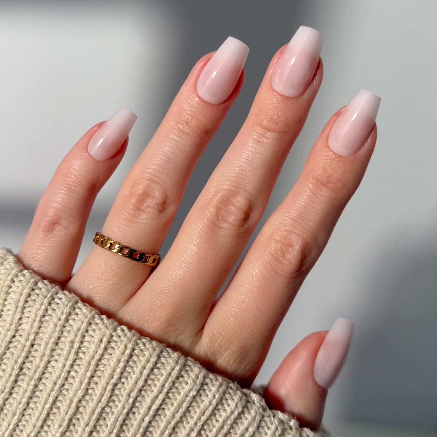 View 1 of ***MISSING PARTS***
Glamnetic Press On Nails - Blush Dream | Medium Coffin Pink Fake Nails, Salon Quality Milky Nails | 15 Sizes - 30 Nail Kit with Glue