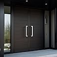 HYDROWARE Modern Contemporary Long Stainless Steel Push Pull Door Handle for Home Entrance Glass Shower Wooden Barn & Office Store Shop Doors - Brushed Satin Nickel - 24 Inch