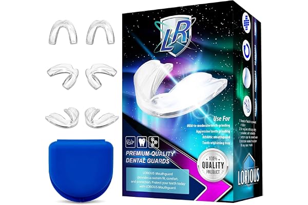 6 Pcs Moldable Mouth Guard for Teeth Grinding & Clenching, Professional Custom Fit Boil and Bite Night Guards for Sleep, 3mm