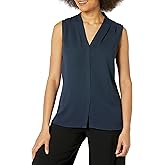 NIC+Zoe Womens Womens Easy Day to Night Sleeveless V Neck Layering Top