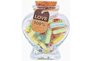 HYOUCHANG Capsule Letters Message in A Bottle - Love Pills - The Love Gifts for Boyfriend and Girlfriend (Transparent color50)