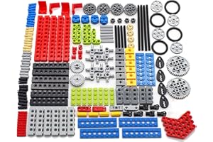 KonHaovF 182PCS Gear and Axle Set for Technic Parts Compatible with Major Brand Technic Parts, DIY Gears Assortment Pack(Liftarm, Pins, Axles, Connectors) for Technic Building Blocks Set