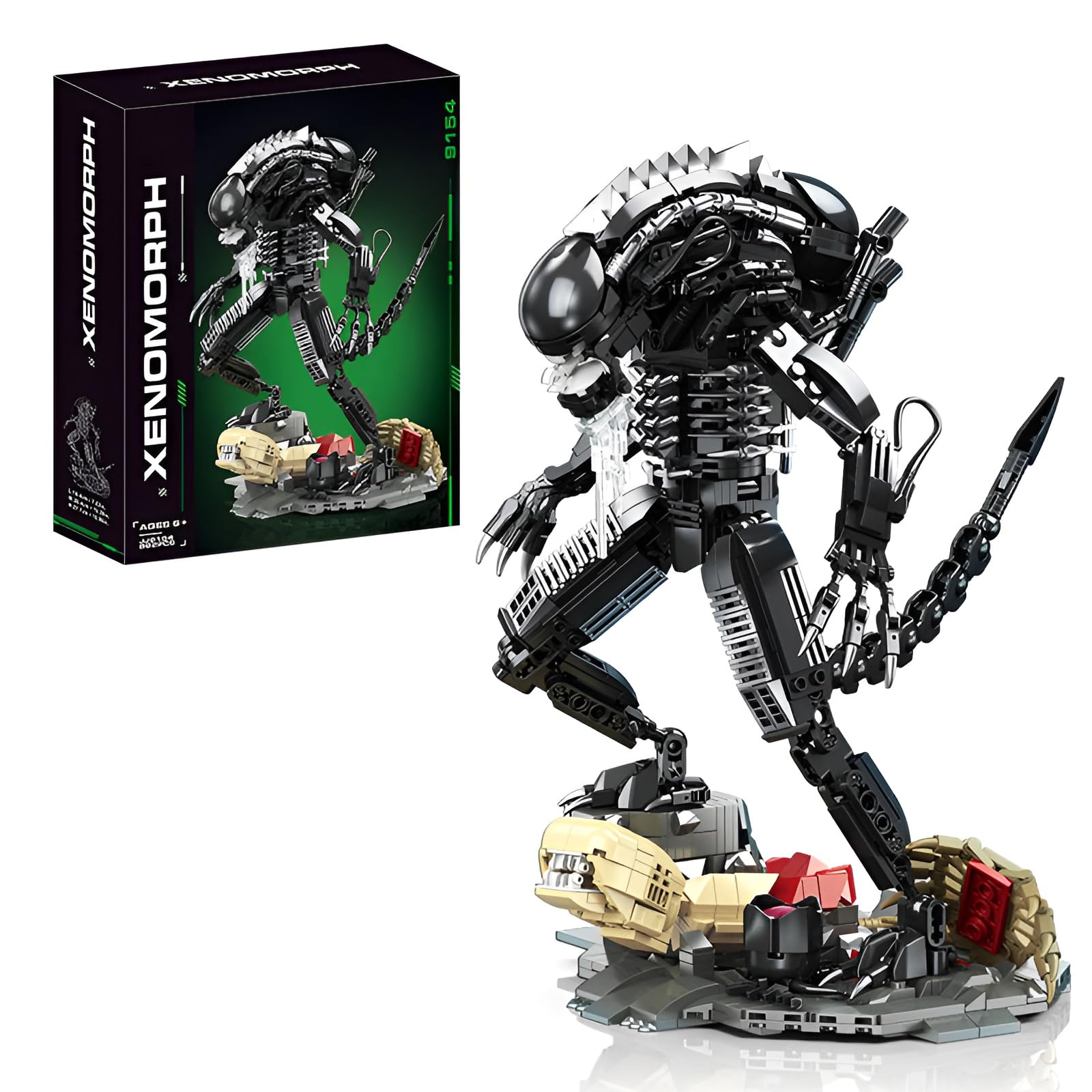 Xenomorph Mech Action Figure Building Sets for Adults, Aliens Building Bricks, Fiction Model Toys (882PCS)