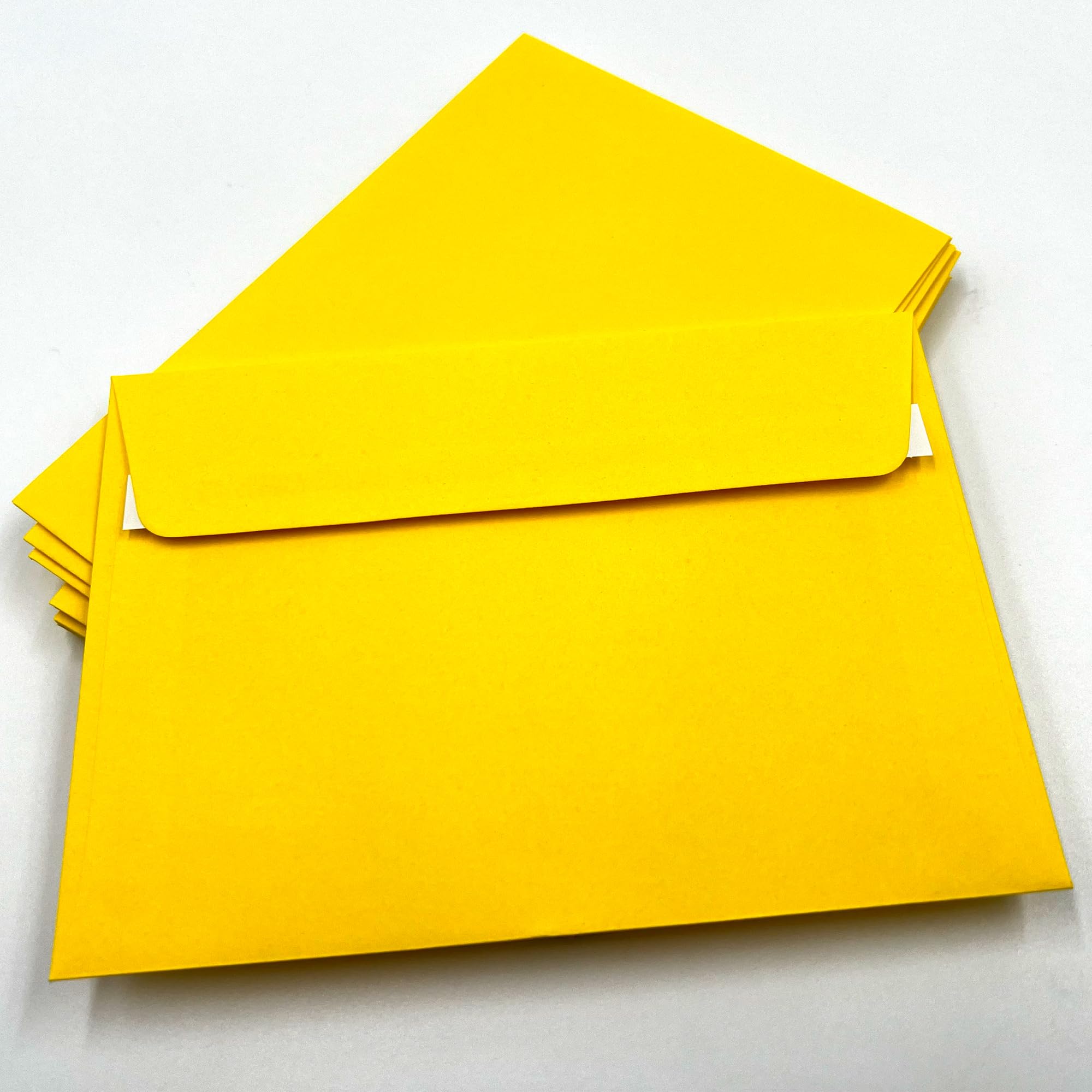 50 Envelopes, Elco, Yellow, Golden Yellow, C6 = 162 x 114 mm, Peel and Seal, 100 g/m², Warm Yellow
