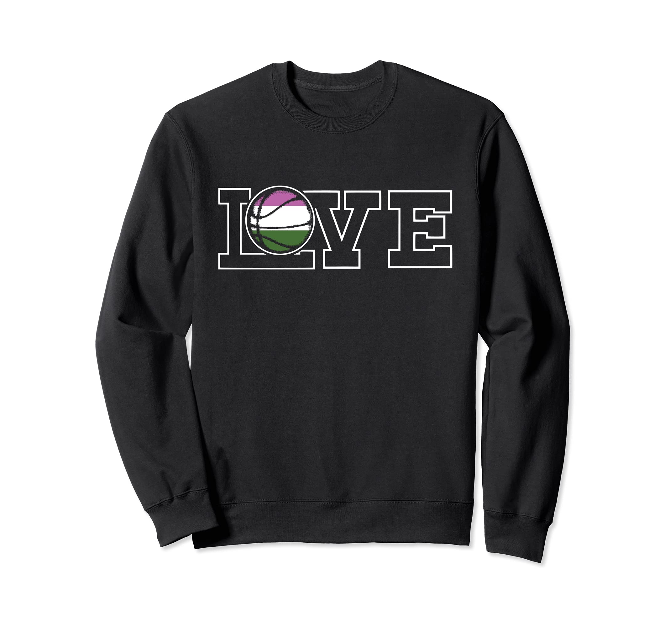 Love Basketball LGBT-Q Gender-queer Pride Sport Fan Ally Sweatshirt