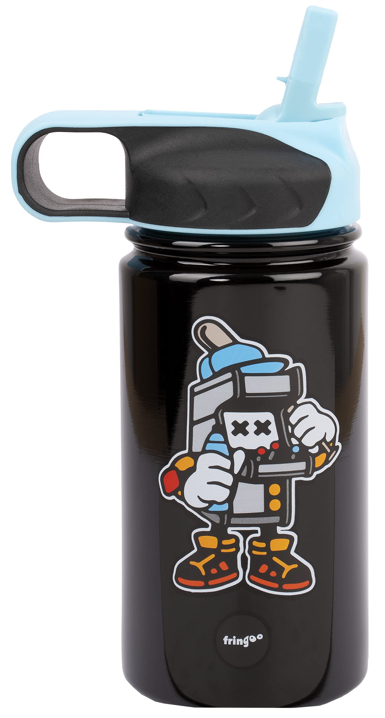 Fringoo - 350ml Toddler Water Bottle - Insulated Water Bottle - Stainless Steel and Straw Fliptop Durable and Cool Design - Little Gamers