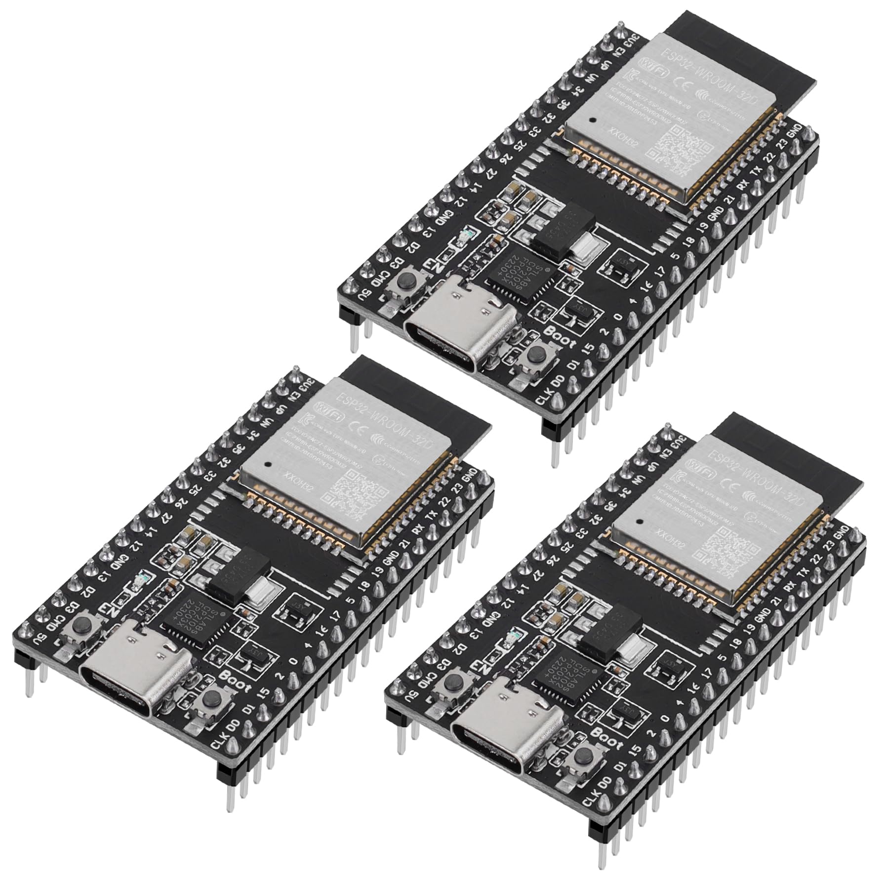 3PCS ESP32 ESP-32D ESP-WROOM-32 Development Board Kits, 38 Pin CP2012 ...