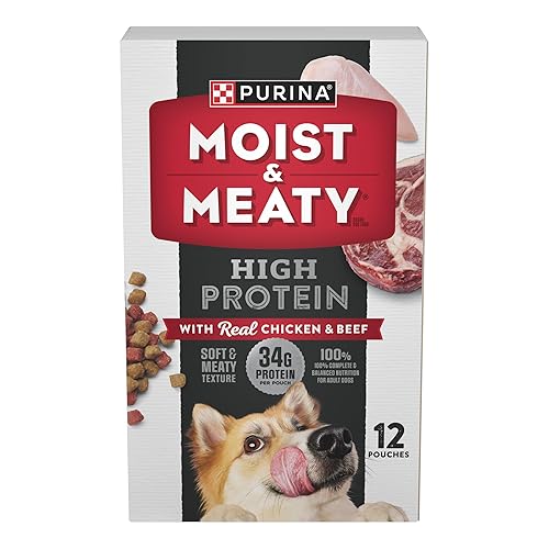 Purina Moist and Meaty High Protein Dry Dog Food With Real Chicken