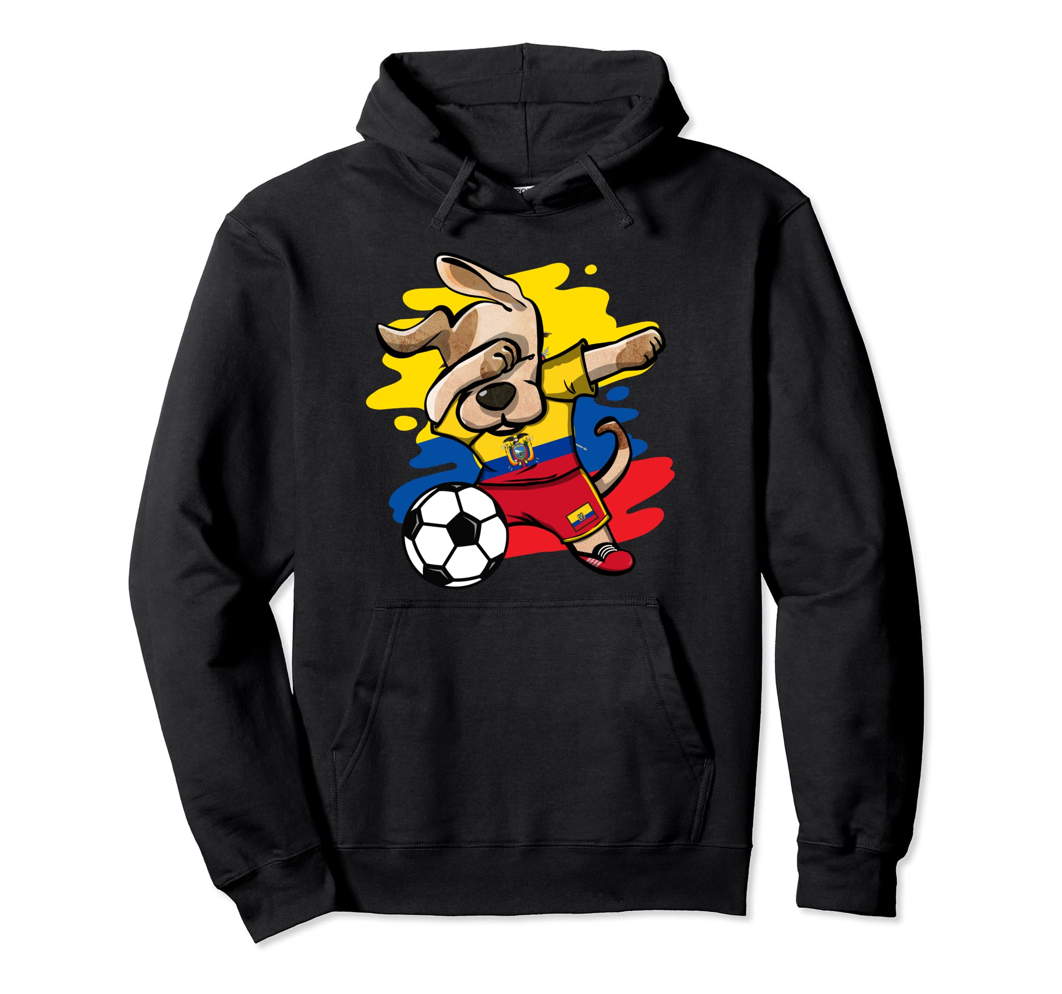 Dabbing Dog Ecuador Soccer Fans Jersey Ecuadorian Football Pullover Hoodie