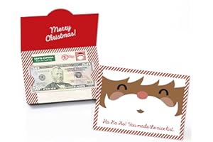 Big Dot of Happiness Jolly Santa Claus - Skin Tone 2 - Christmas Money Holders for Cash, Holiday Party Money And Gift Card Holders, Set of 8