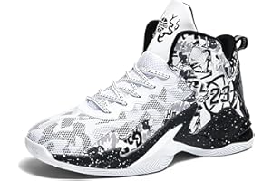 Hewcey Kids Basketball Shoes High Top Youth Fashion Sneakers Girls Casual Sports Basketball Shoes Breathable Comfortable Boys Sneakers for Big Kids