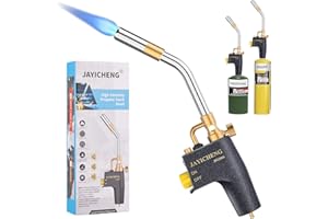 JAYICHENG Propane Torch Head, Mapp Map Gas Torch Head, JS12000 Trigger Start Gas Torch Head, Welding Torch Fuel by MAPP, MAP/PRO, Soldering Torch for Soldering, Brazing, Welding, Searing Steak