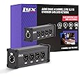 LyxPro 4 Channel Dual Input 3-Pin Multi-Network XLR Cable Breakout for Stage Sound, Lighting, and Recording Studio - Male to RJ45 Ethercon – Ideal for Sound, Lighting Setup, Ground Lift