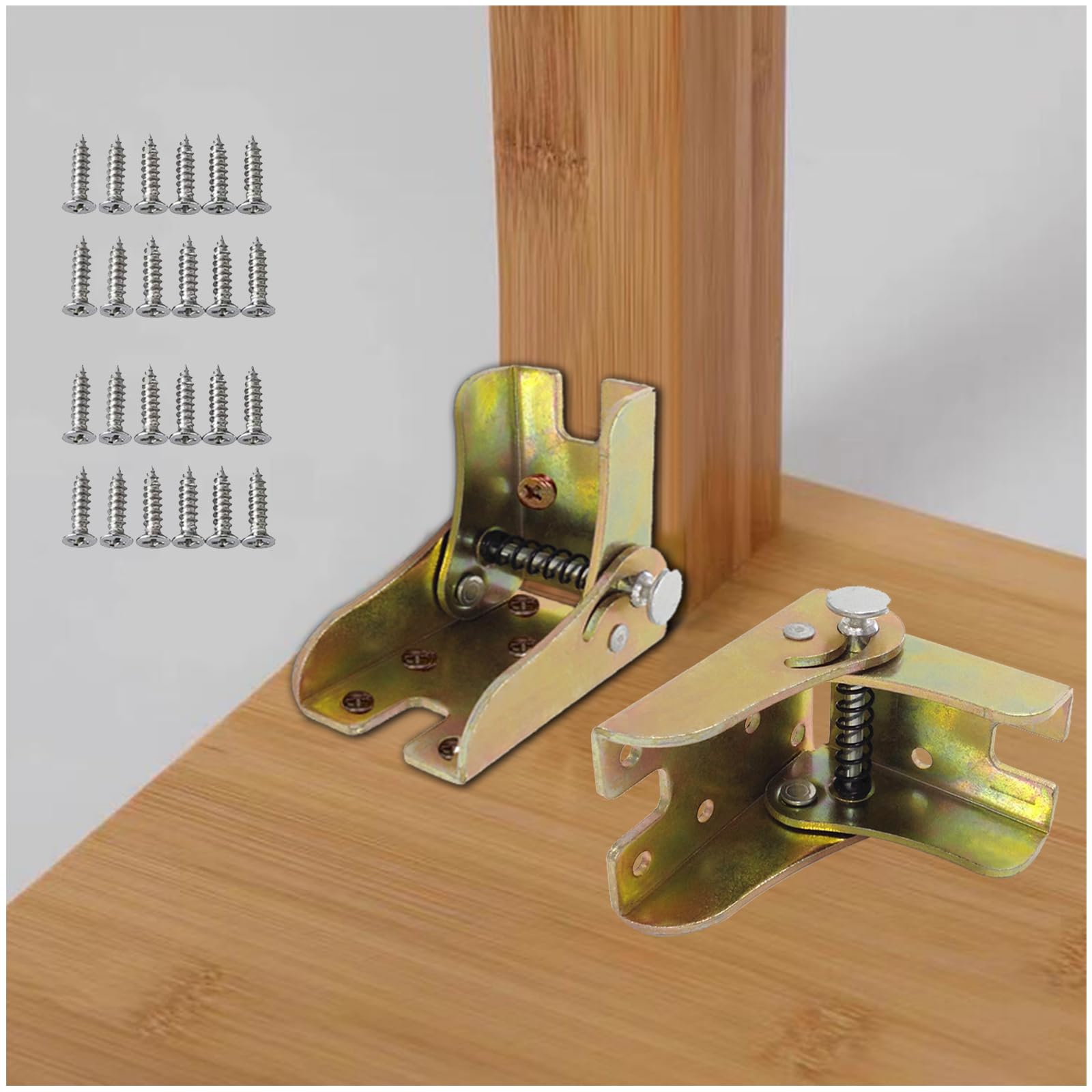 4 Pack Folding Bracket-Self-Locking Hinge-Leg Fittings and Angle Braces-for Folding Legs ， Folding Worktables ，Kitchen Folding Table (Colors)