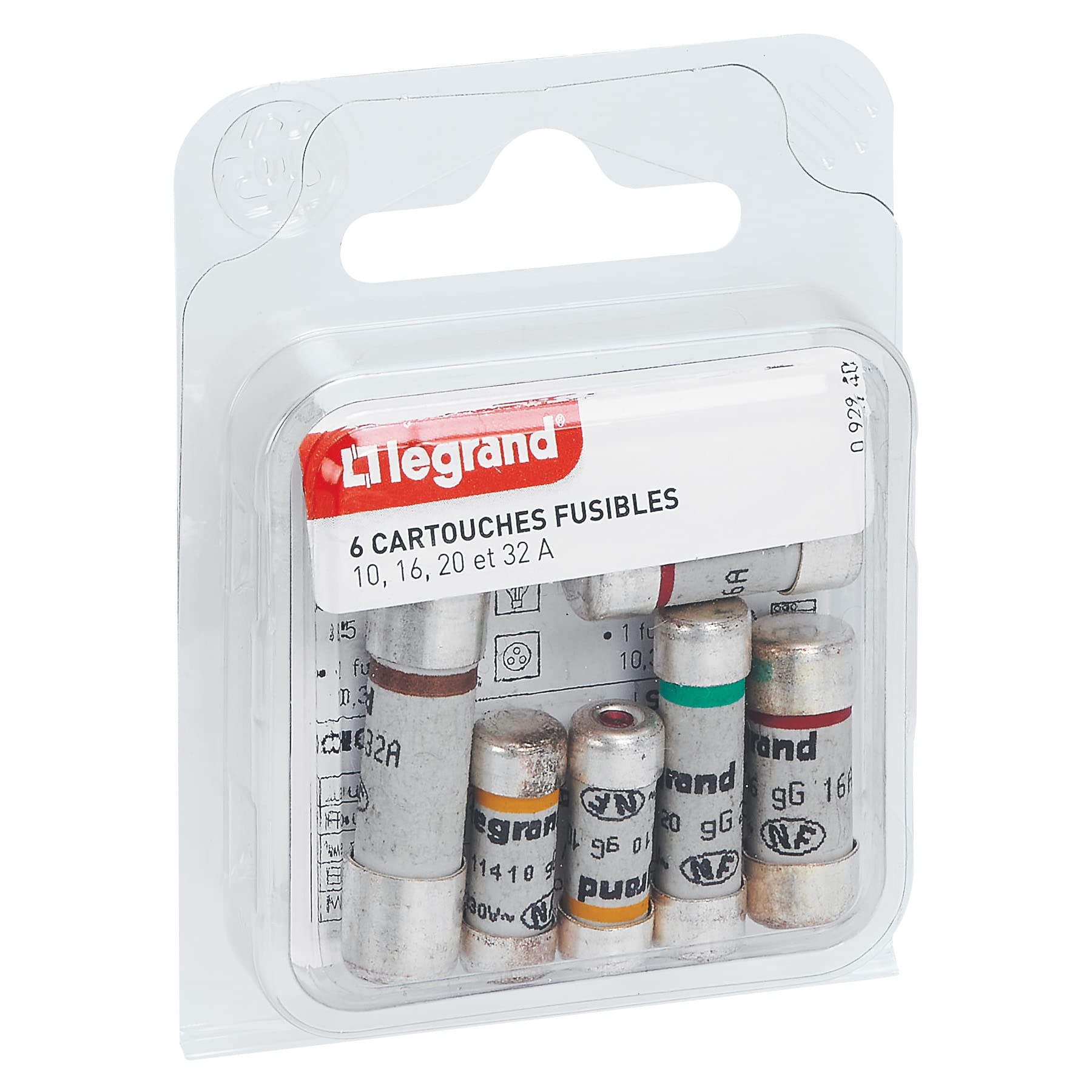 Legrand LEG92940 Cartridge Fuses 10/16 / 20/32 A Set of 6