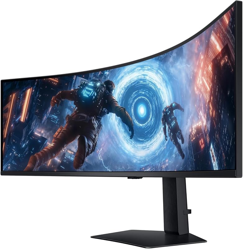 Écran PC Gaming Odyssey G91F, Taille 49’’, Dalle VA Incurvée 1000R, Résolution DQHD (5120x1440), 144Hz, 1ms, Contraste 2500:1, AMD FreeSync Premium Pro, Pied Ajustable, LS49FG916EUXEN