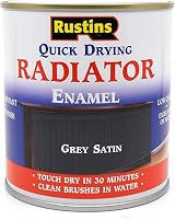 Rustins Quick Dry Radiator Enamel Satin Grey 250ml view 1