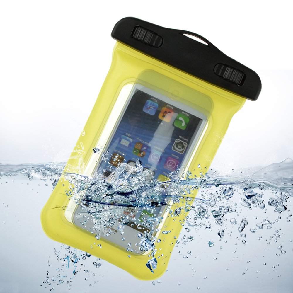 Yellow Floating Waterproof Phone Holder Case Pouch with