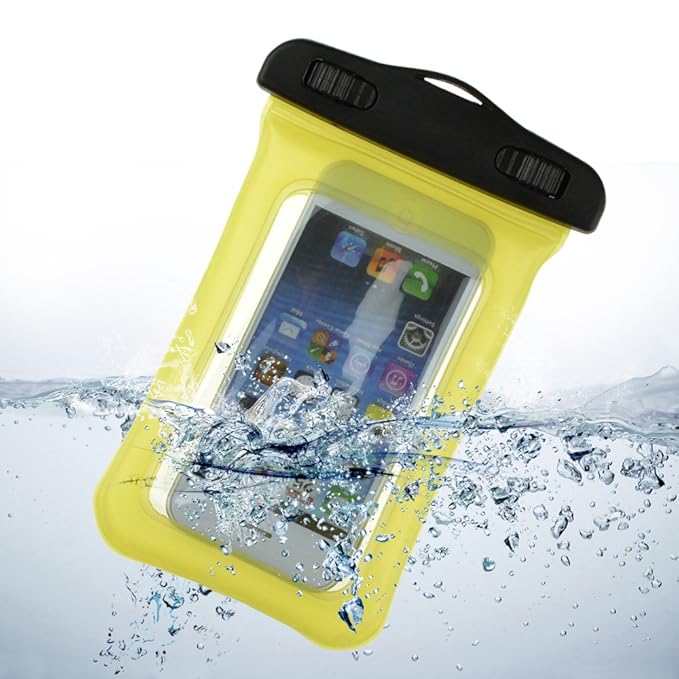 Yellow Floating Waterproof Phone Holder Case Pouch with