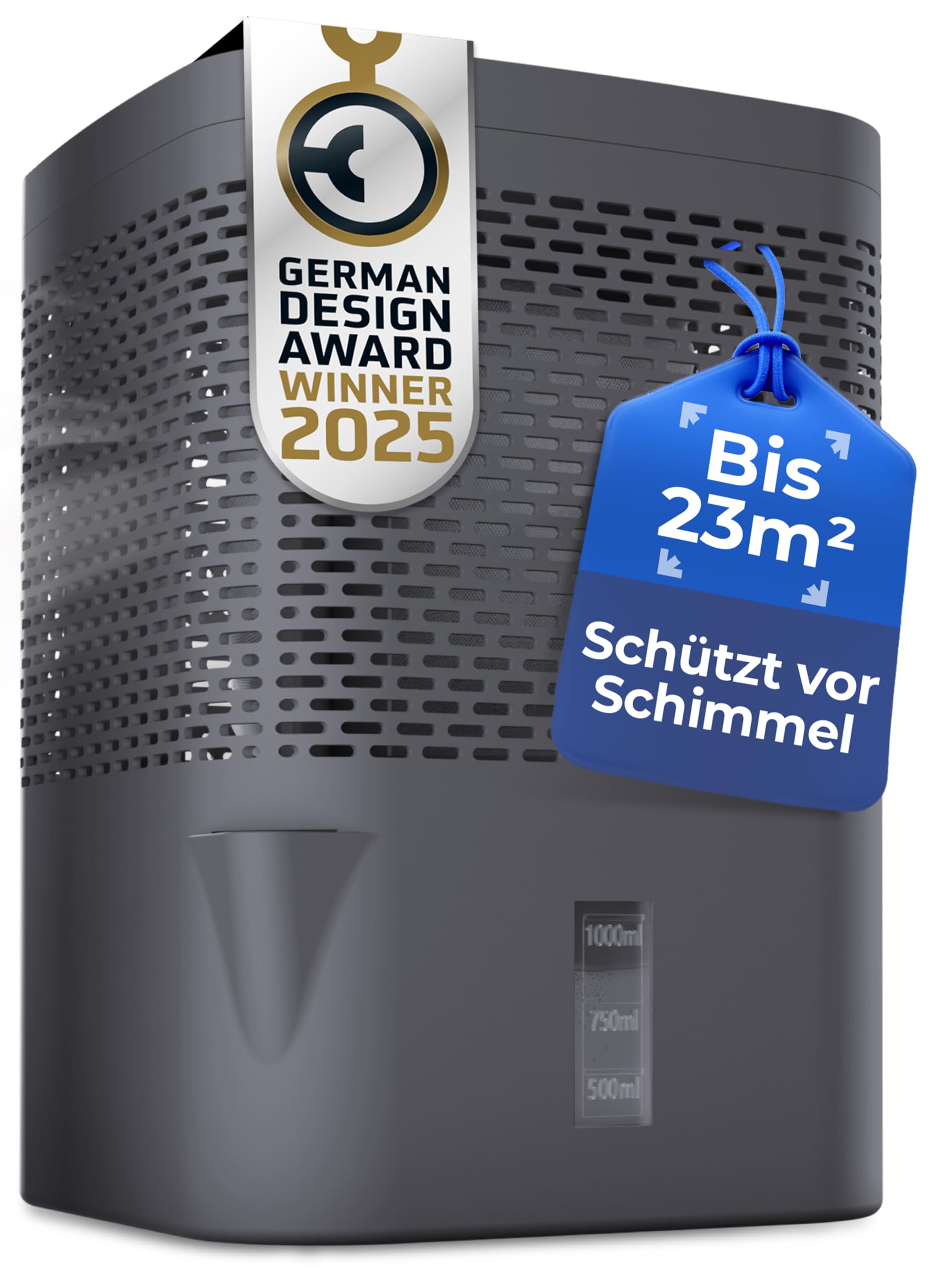 BonAura® Luftentfeuchter ohne Strom - Raumentfeuchter für Keller, Bad uvm. - 680g Luftenfeuchter Nachfüllpack inklusive - Entfeuchter und Luftentfeuchter Granulat im Set - Schutz vor Schimmel