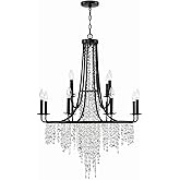 Crystorama Gabrielle 12 Light Matte Black Chandelier