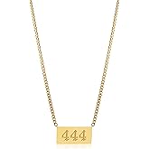 emBOLDen Xpression Angel Number Stainless Steel Pendant Necklace (444)