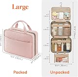 Lifewit Travel Toiletry Bag Large Hanging Makeup Organizer Pink view 2