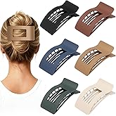 Artchita French Flat Hair Clips for Women 6pcs Hair Claw Clips for Thick or Thin Hair Matte Claw Clips for Girls Barrettes Non-Slip Strong Hold Hair Accessories for Women (Dark Colorful)