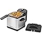 Elite Gourmet EDF-1607 800-Watt Mesh Basket 1.6 Quart / 6.5 Cup Oil Capacity, Electric Immersion Deep Fryer with…