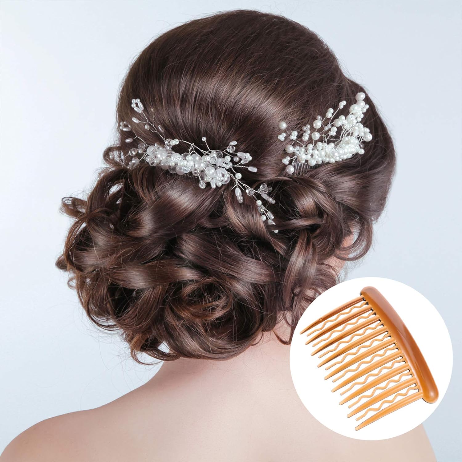 Gejoy 12 Pieces Plastic Teeth Hair Combs Tortoise Side Comb Hair Accessories for Fine Hair (Black, Transparent, Dark Brown, Light Brown) : Beauty