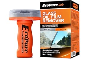 EcoPure Lab Glass Emulsion Cleaner, Car Oil Film Remover, Windshield Oil Film Remover for Car Windows, Auto Glass Cleaner, Improves Windshield Clarity for Safe Driving, Crystal Clear View(1PCS)