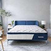 Vurawq 12 Inch Hybrid Queen Mattress in a Box &ndash; Fiberglass-Free Soft Plush Bed with Gel Memory Foam &amp; Pocket Springs, Back Pain Relief, CertiPUR-US Certified