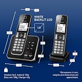 Panasonic KX-TGD622 Cordless Phone with Call Block Dual Pack Black Silver view 7