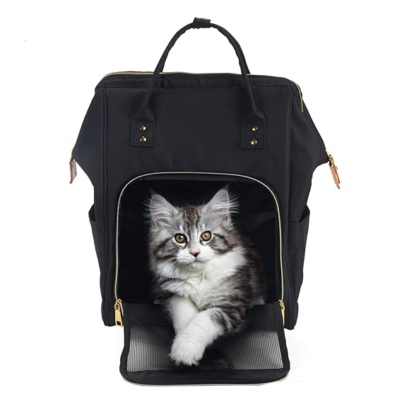 Cat Carrier Backpack Puppy Travel Bag Portable Folding Pet Rabbit Fashion Handbag (30 x 20 x 43