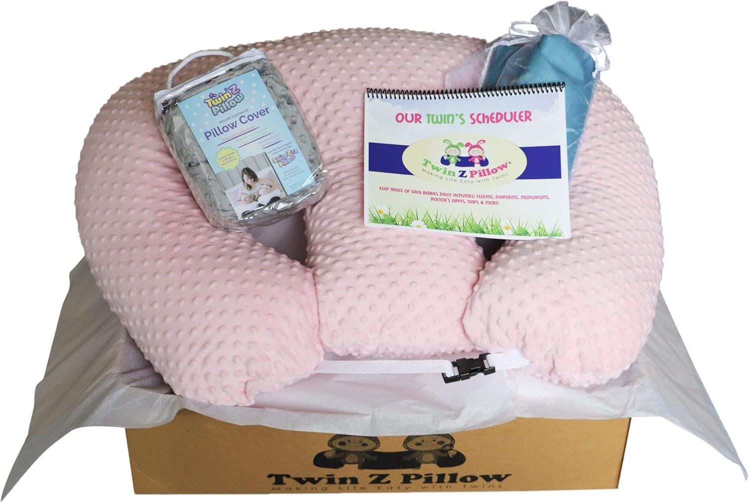 Twin Z Pillow Twin Silver Gift Set 1 1 Pink Cover + 1