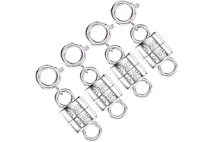 OHINGLT 925 Sterling Silver Magnetic Necklace Clasps and Closures,Gold and Silver Magnetic Clasp Converter for Jewelry Making Supplies,Chain Extender Connector for Small Necklace Bracelet