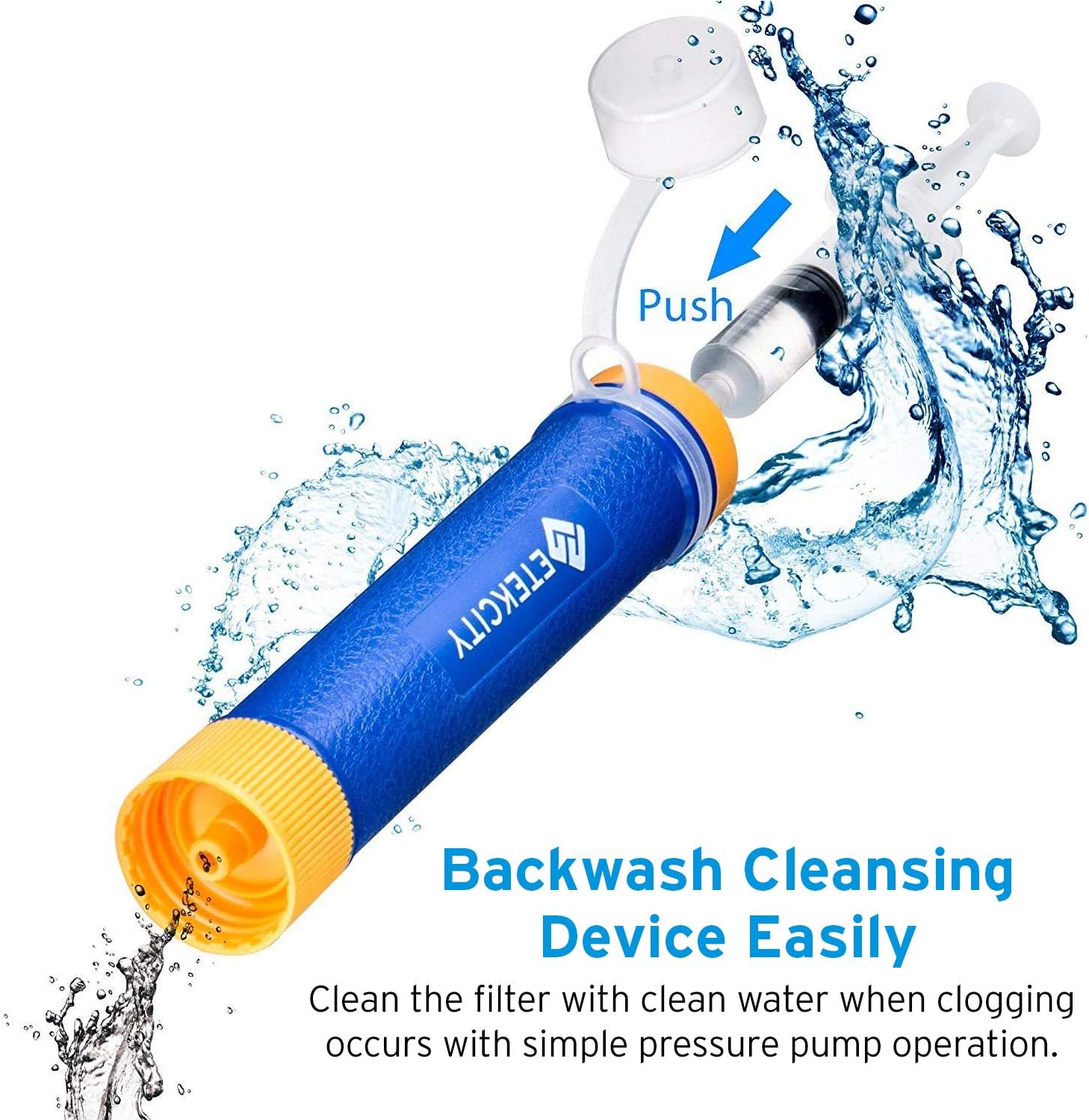 Etekcity Water Filter Straw Camping Water Purification Portable Water Filter Survival Kit for Camping, Hiking, Emergency, Hurricane : Sports & Outdoors