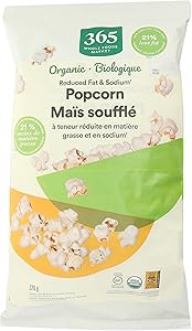 365 by Whole Foods Market, Organic Reduced Fat And Sodium Popcorn, 6 Ounce